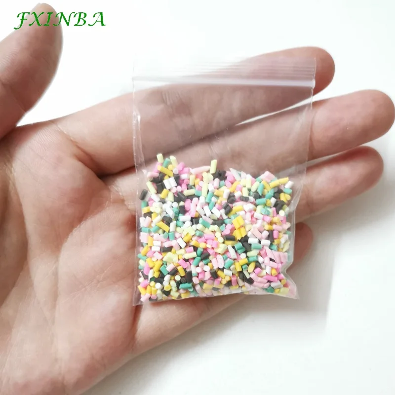 FXINBA 10 г Fimo амулеты дополнение разбрызгивает слизь наполнитель пушистая клейкая масса Игрушки слизь Поставки аксессуары глина DIY ломтики торта десерт