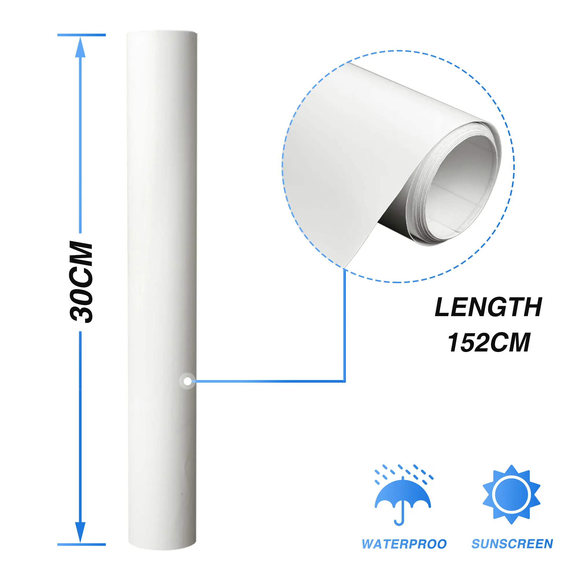 Липкая самоклеящаяся Автомобильная виниловая пленка Uxcell матовая черная белая