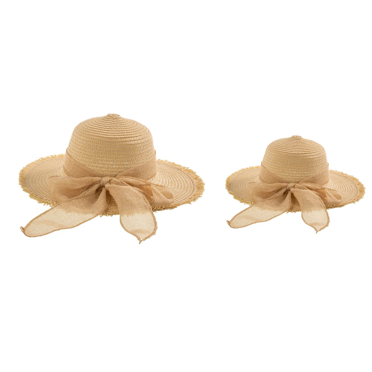

Family Matching Hats Mom And Me Lace Straw For Kids Women Girl Lady Star Sun Bohemia Beach Wear
