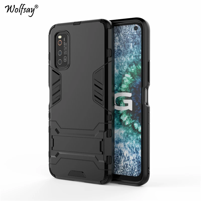 Чехол Wolfsay для Vivo iQOO Z1 Обложка iqoo Neo3 тонкий ПК + мягкий резиновый армированный