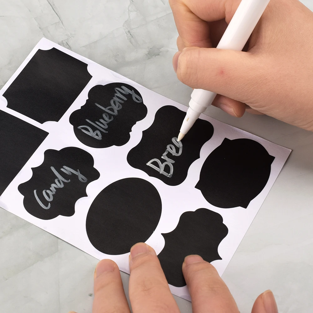 1 шт. белая жидкость Меловые карандаши наклейки для стен кухонные хранения специй