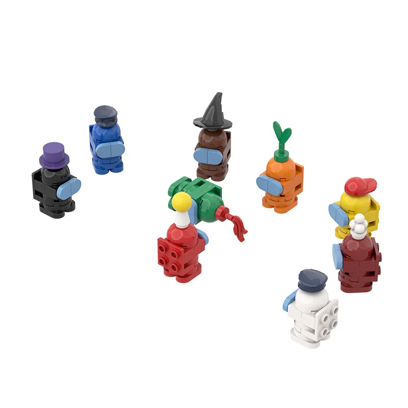 Moc Mini Cartoon Characters Building Blocks Kit For Among of Us Game Figures Bricks DIY Idea Girl Gift Set Toys Children Kid | Игрушки и