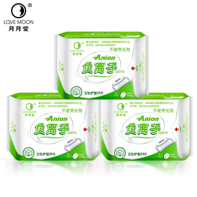 3 упаковки гигиенические прокладки для защиты от бактерий|winalite love moon|anion sanitary padlove