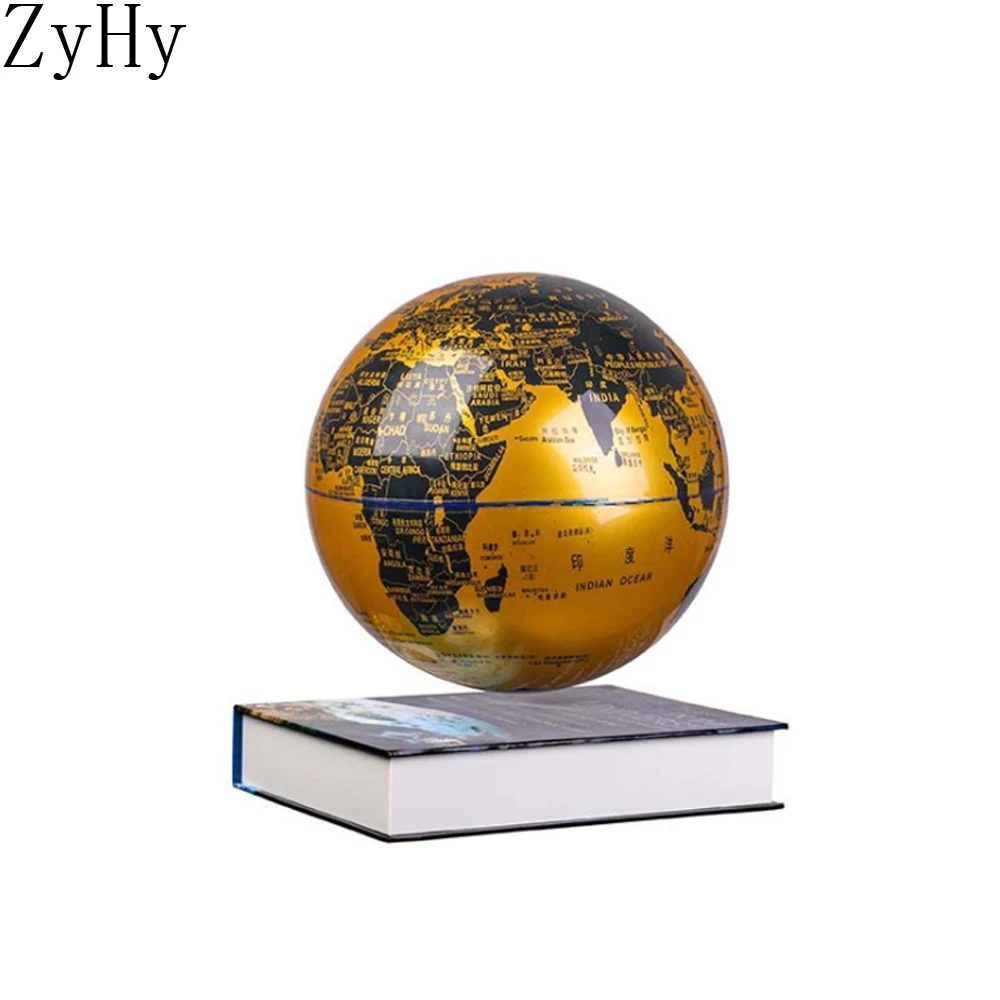 Магнитный левитационный глобус в морском стиле с книгой декоративным рисунком