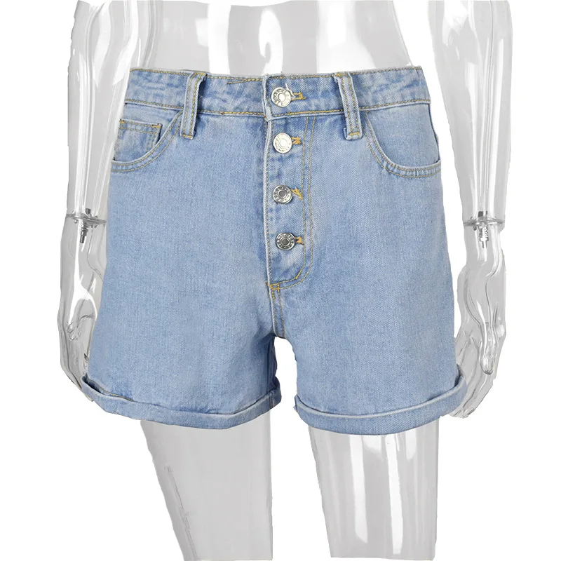 BornToGirl летние джинсовые шорты для женщин с высокой талией синие | Женская одежда