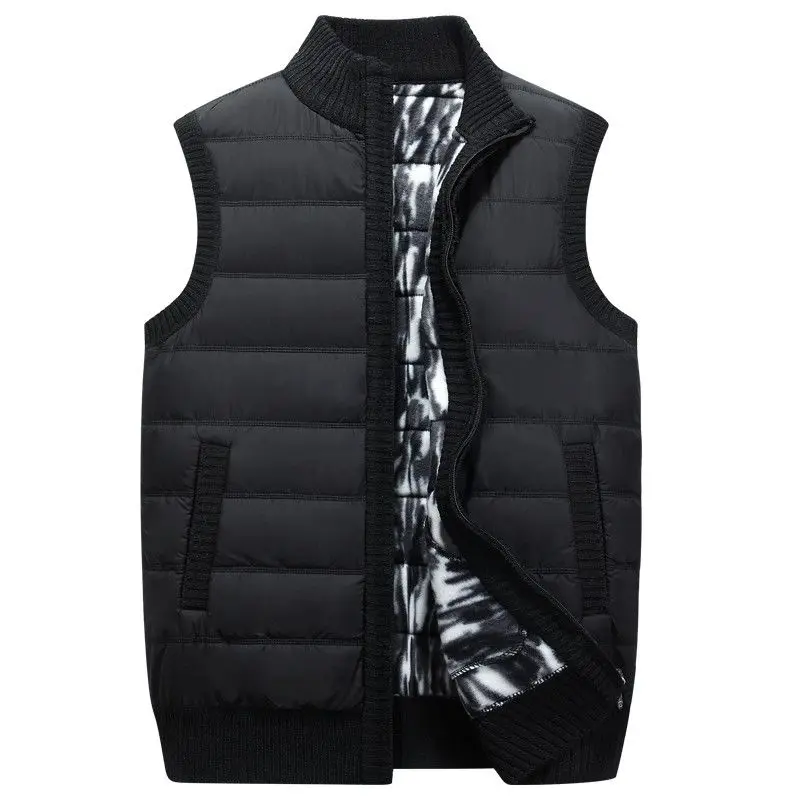 Mens Jacket Sleeveless Vest Winter Male Fleece Warm Vest Coats Men Stand Collar Army Thicken Waistcoats Clothing