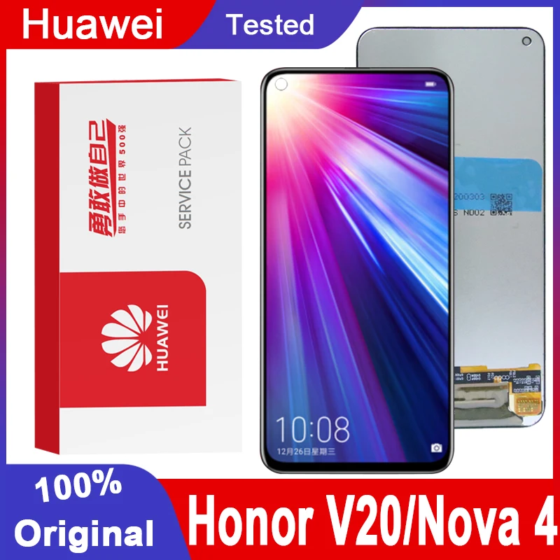 Оригинальный дисплей 6 4 дюйма для Huawei Honor V20 ЖК-дисплей View 20 с сенсорным экраном и