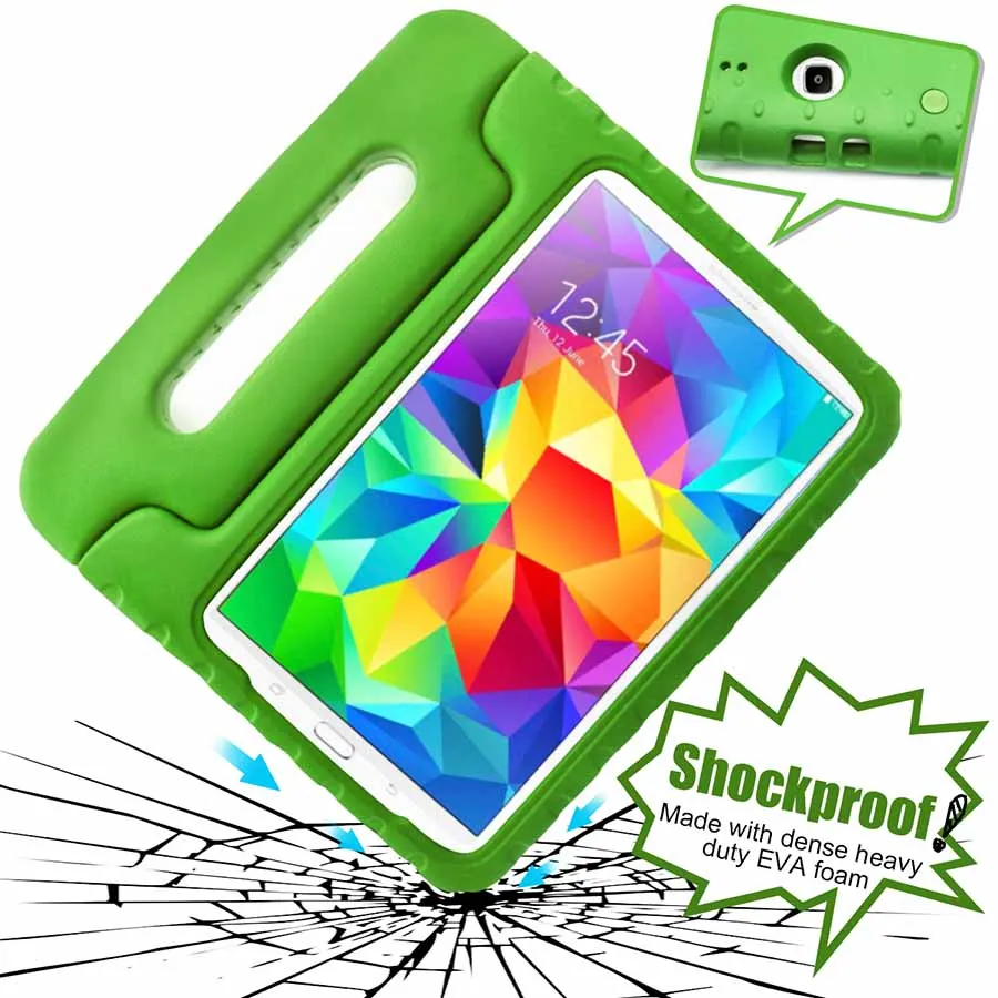 Дети EVA противоударный чехол для samsung GALAXY Tab E 9,6 дюймов SM-T560 T561 T565 T567V ручка для планшета подставка чехол для детей