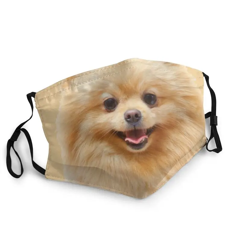

Pomerania Dog Mask Non-Disposable Unisex Adult Spitz Pet Mouth Face Mask Anti Haze Dust Protection Cover Respirator Mouth-Muffle