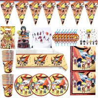 108pcslot super hero theme swirls birthday party napkins plates cups tablecloth flags decorations cake toppers straws loot bags