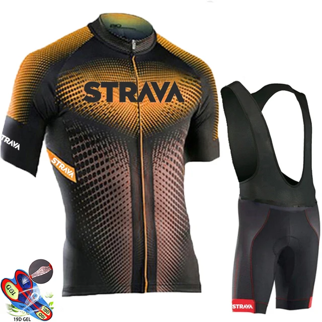 

STRAVA 2021 Cycling Jersey Set Summer MTB Bicycle Clothing Maillot Ropa Ciclismo Breathable Racing Bike Clothes Cycling Set