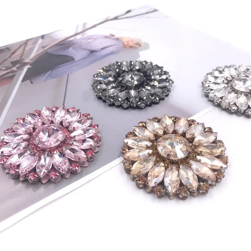 DIY Стразы подсолнухи Свадебная обувь аксессуары для высоких каблуков сандалии