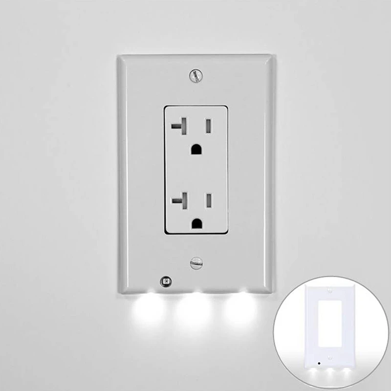 

Socket Switch with Night Light-1W Two-Hole Wall Socket Multi-function Power Outlet Household Small Power Socket