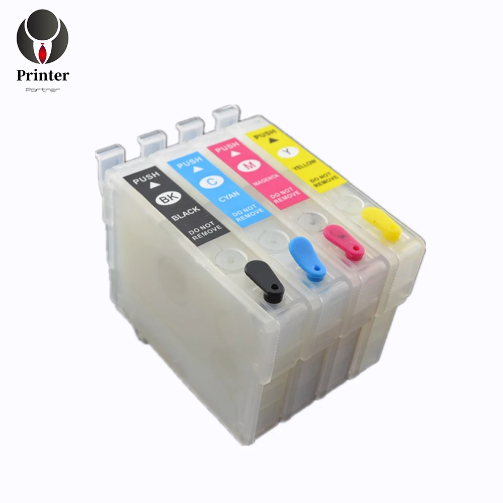 Printer Partner refillable empty cartridge with auto chip T1331 T1332 T1333 T1334 for epson Workforce 320 435 TX130 printer | Компьютеры и