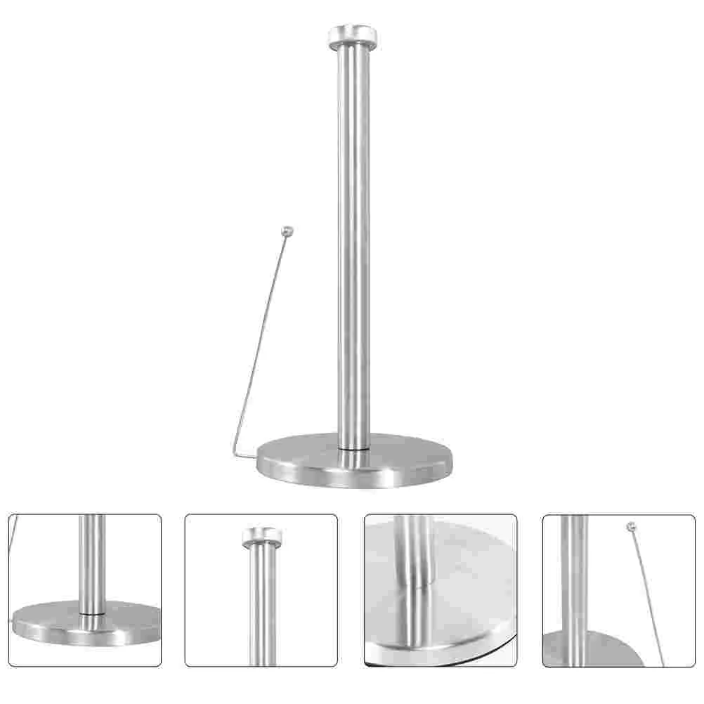 

1 шт., вертикальный держатель из нержавеющей стали для полотенец, подставка для домашнего кухонного стола (серебристый)
