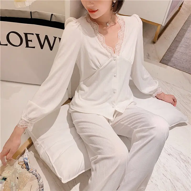 

V-Neck 2PCS Pj's Sets Women Pajamas Button-Down Satin Home Clothes Lingerie Short Sleeve Nightwear Casual Lounge Sleepwear