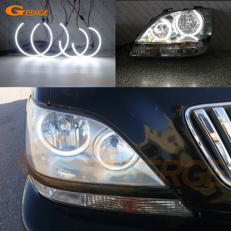 

For Toyota Harrier 1997 1998 1999 2000 2001 2002 2003 Excellent quality Day Light Ultra bright smd led Angel Eyes kit halo rings