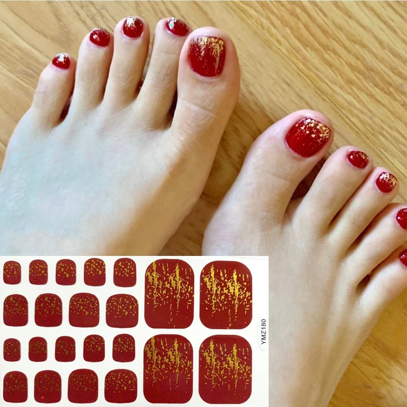 

Art Self Adhesive Toenail Wraps Glitter Toe Nails Manicure Decals Toenail Wraps Stickers DIY Nail Chic Color Decoration