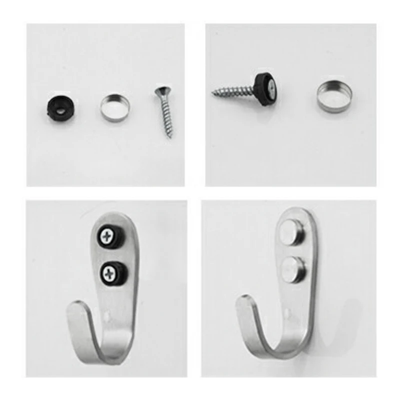 

1/2/5/10 Stainless Steel Organizer Hook Bathroom Hook Rustproof Kitchen Utensil Utility Hanger Metal Wall Mount HANW88