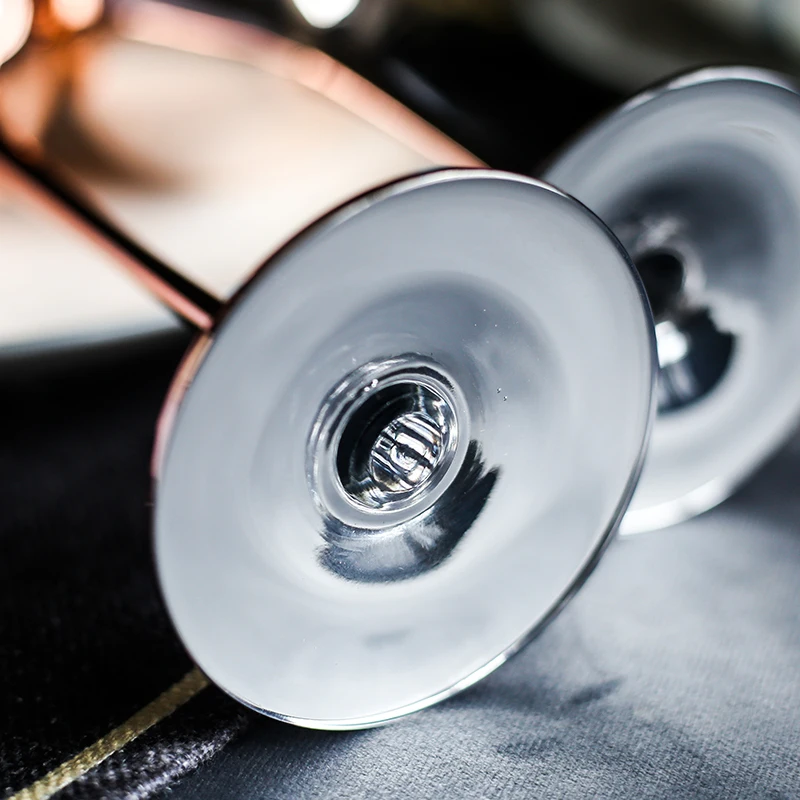 Роскошный винный шкаф Стекло покрытие с ионным напылением из розового золота без