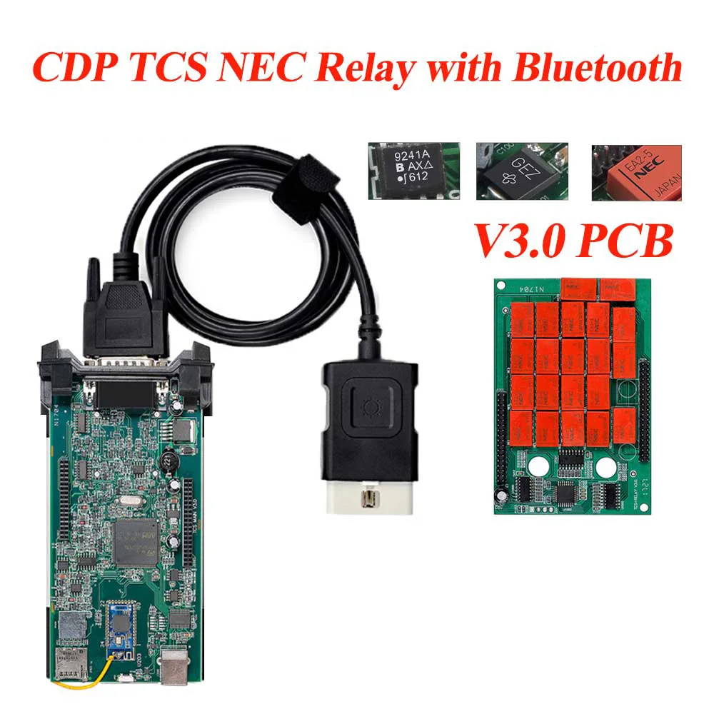 Auto CDP with BT 10 шт./лот CDP TCS с OBD2 Bluetooth,00 с keygen для автомобиля грузовик OBD2 диагностический инструмент как MVD и Multidiag код ридер - Цвет: Auto CDP with BT
