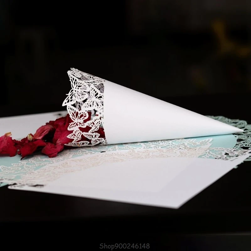 50 шт. кружевные лепестки в виде бабочек|Украшения своими руками для вечеринки| |