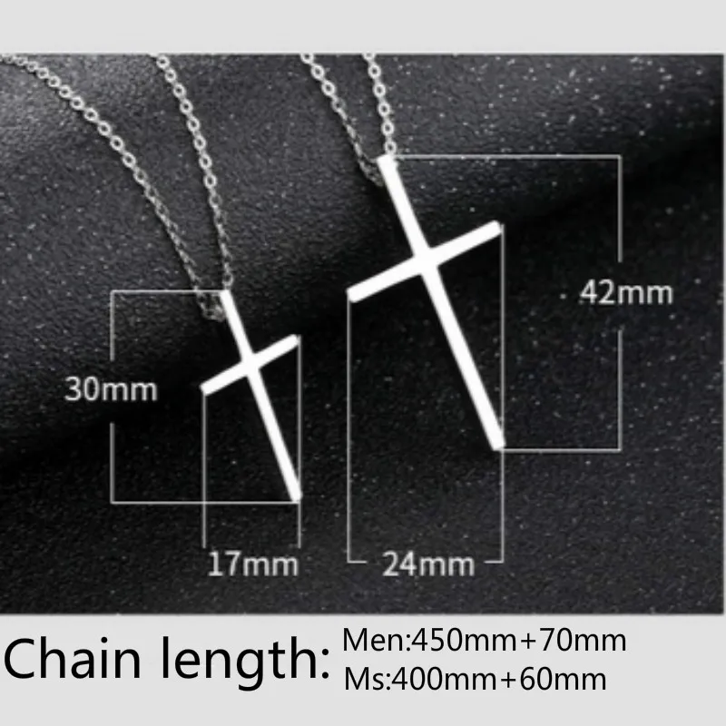 Высокое качество Титановая сталь подвеска в виде Креста для ожерелья мужчин