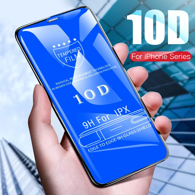 10d Защитное стекло для apple iphone 11 pro max защита экрана на iphone xr xs max x 10 Закаленное стекло пленка