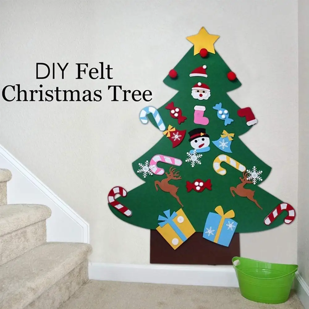 B-Kids DIY войлочные Рождественские елки новогодние подарки для детей игрушки двери