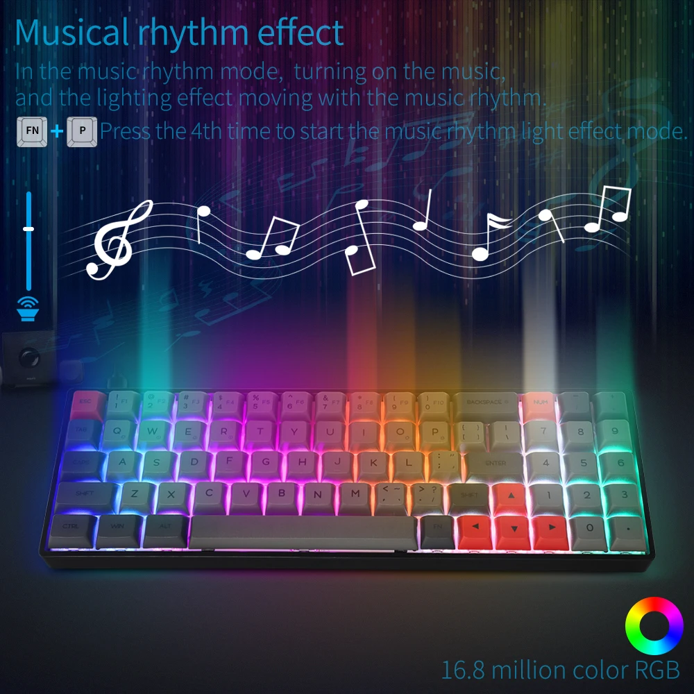 

SK71 Mechanical Keyboard with PBT Keycap USB Wired RGB Backlit Gaming For PC Desktop Laptop Gamer teclado Macro Program GK61