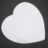 10pcs sublimation blank puzzle diy craft heart jigsaw puzzle diy transfer products