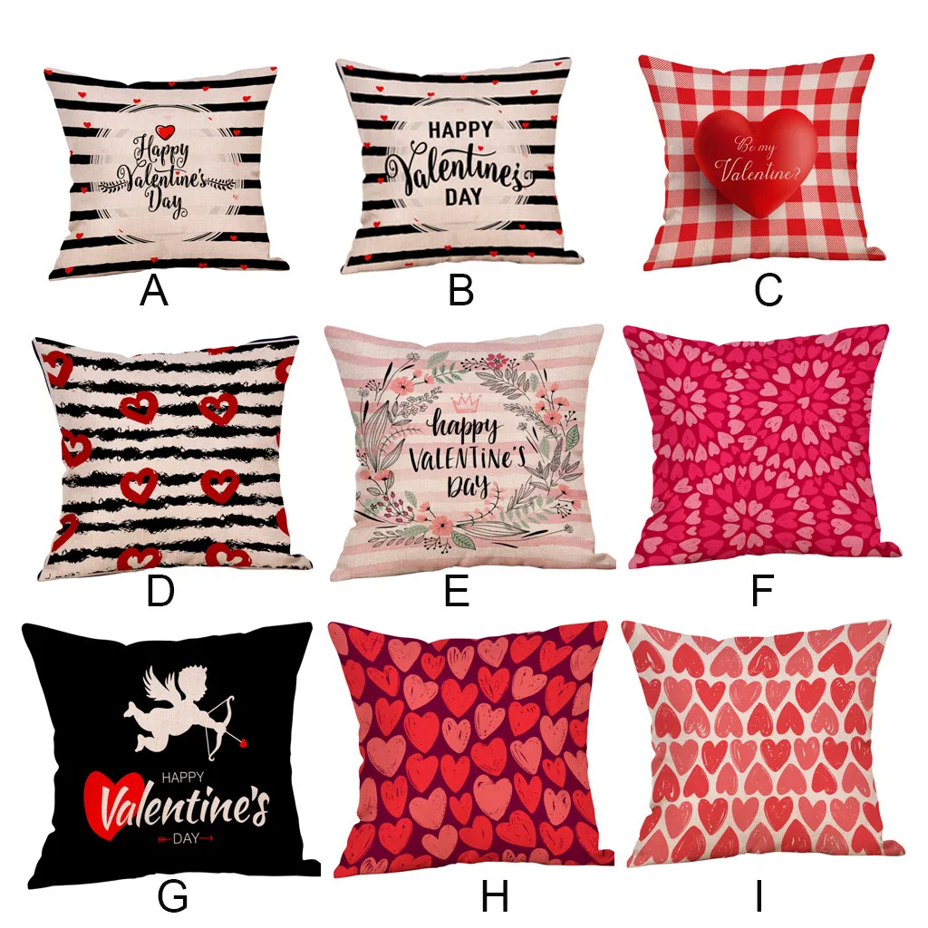

Pillowcase Valentine's Day Pattern Sofa Cushion Cover Household Decoration fashion Leisure Convenience Unique decoration