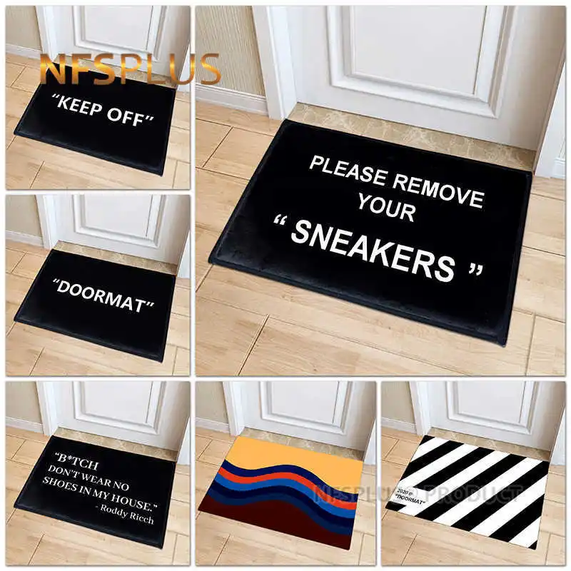 

Custom Doormat Home Decorative Door Mat 40x60cm Flannel Fabric Anti-Slip Kitchen Bathroom Indoor Floor Mats Carpets Area Rugs