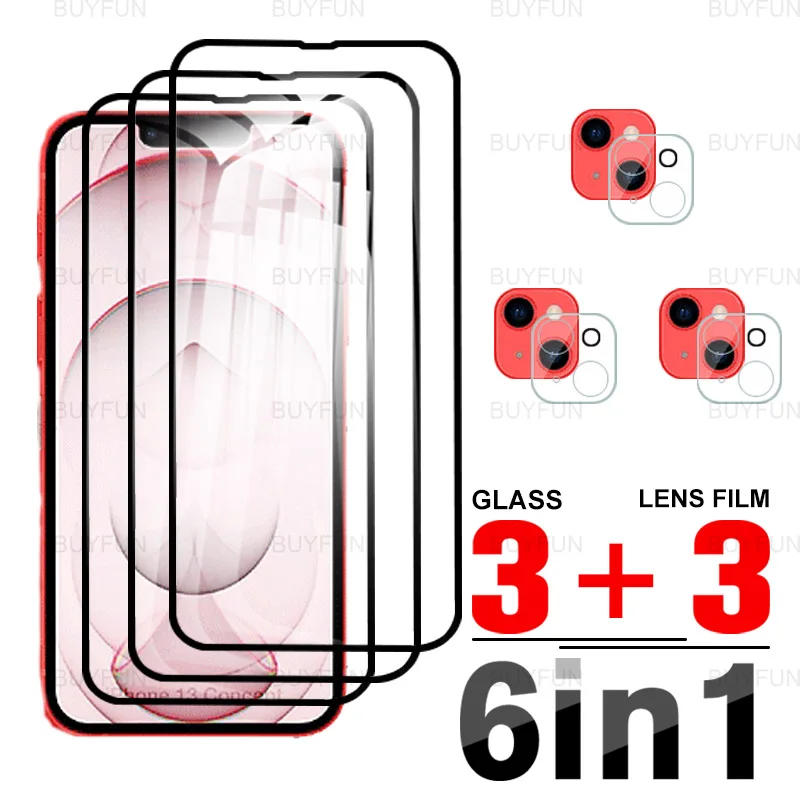 

6 в 1, Защитное стекло для iPhone 13, 12, 11 pro max