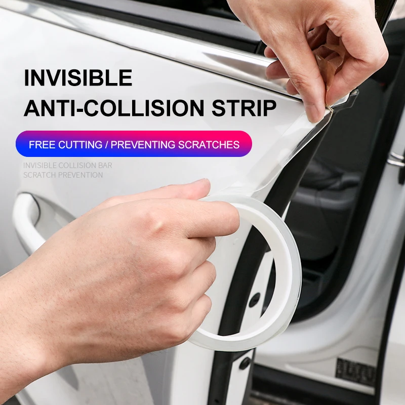 Прозрачные наклейки на двери автомобиля бесследная Защитная пленка для салона