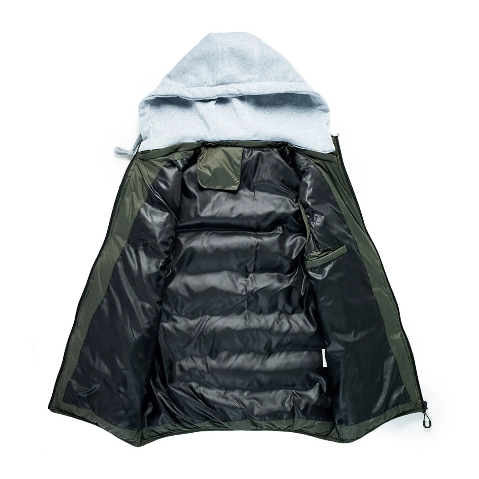 

Жилет мужской зимний на молнии, с капюшоном, без рукавов