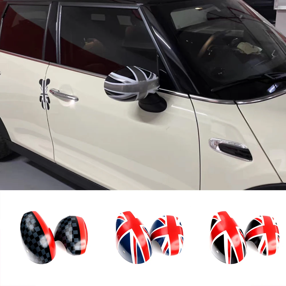 

Union Jack Shell Decoration Car Rear View Mirror Stickers For Mini Cooper S JCW F54 F55 F56 F57 F60 2020 2021 2022 Car-styling