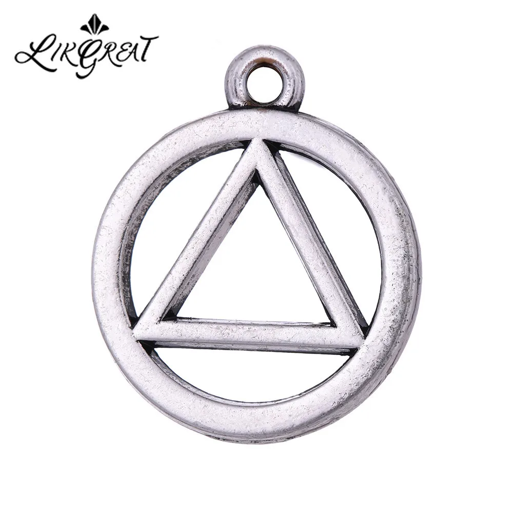 LIKGREAT Сакральная Геометрическая круглая треугольная алкоголичка Anonymous Charm Pendnat