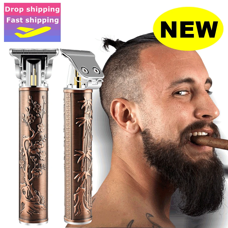 

USB Rechargeable T9 Hair Trimmer Barber Haircut Electric Hair Clipper Cordless Shaver 0mm Men Hair Cutting Machine Beard Trimmer