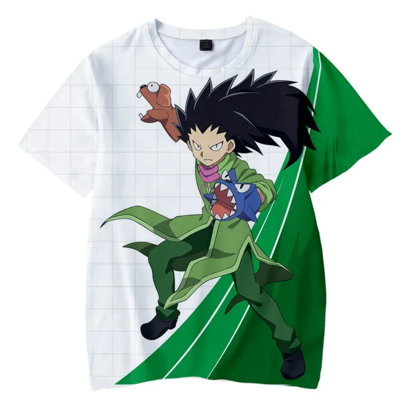 

2021 Summer New Anime Boy Girl Beyblade Explosion 3D Printing Streetwear Fashion Short Sleeve T-Shirt Harajuku Kids Tees