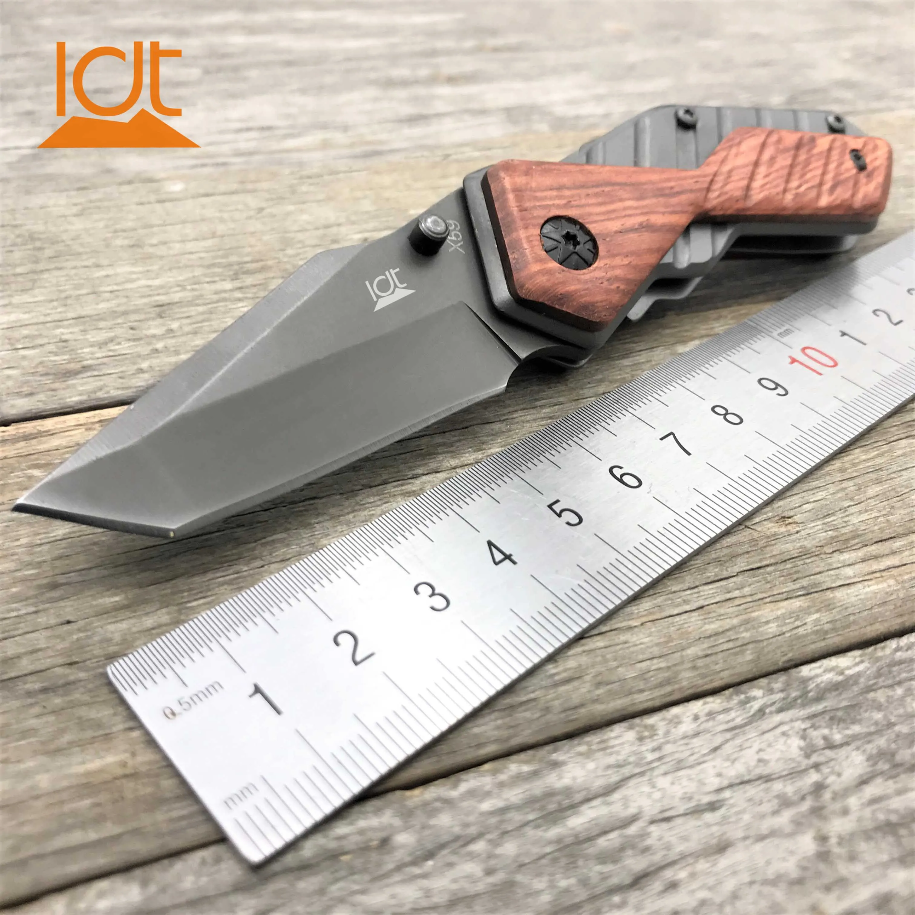 LDT X35 Походный нож 5Cr13Mov лезвие палисандр стальная ручка выживания Тактические