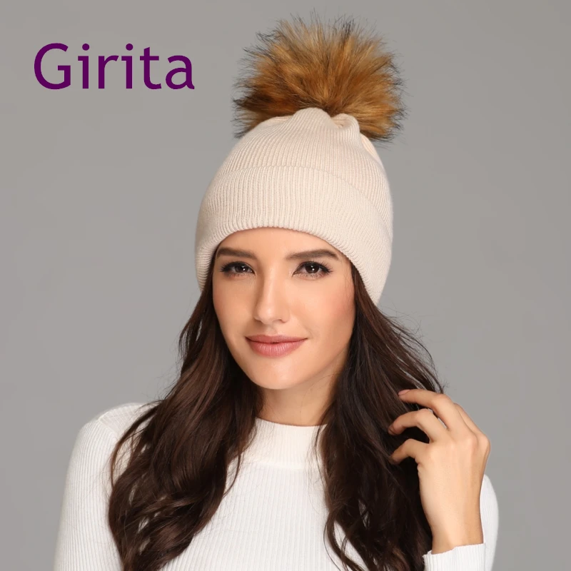 Женская трикотажная шапка Girita вязаные крючком шапочки с флисовой подкладкой