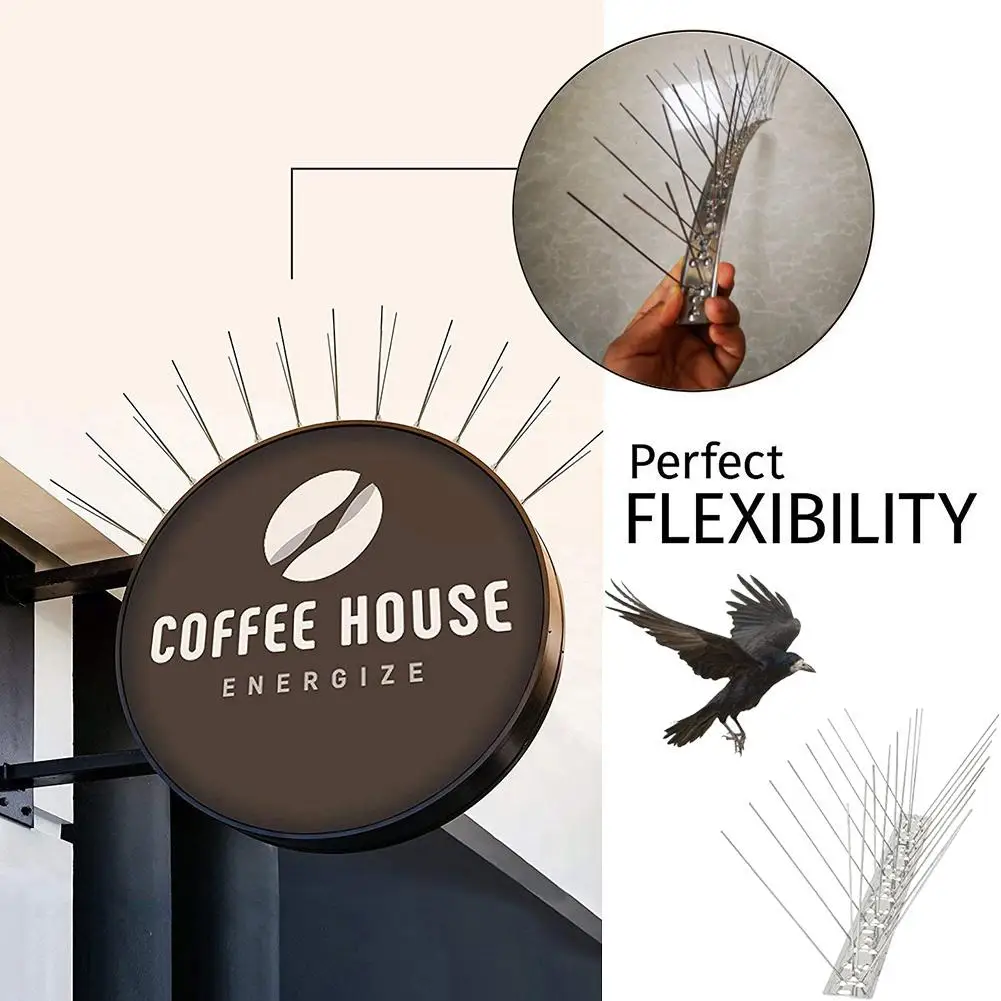 50 см Нержавеющая сталь Defender шипы птица с новой уникальной технологией рассеивания для отпугивания голубей