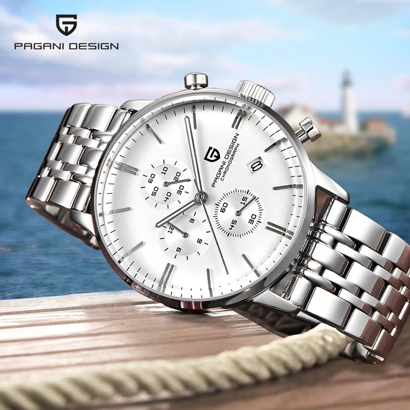 Часы наручные PAGANI Мужские кварцевые брендовые Роскошные водонепроницаемые