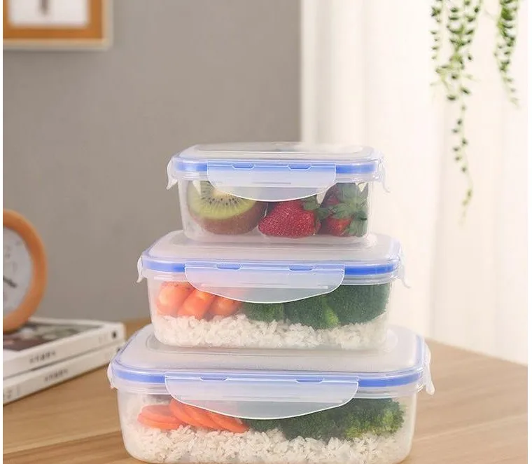 

Kitchen Plastic Microwave Bento box Outdoor Picnic Food Storage Container Eco Friendly lunch box for kids school Dinnerware Set