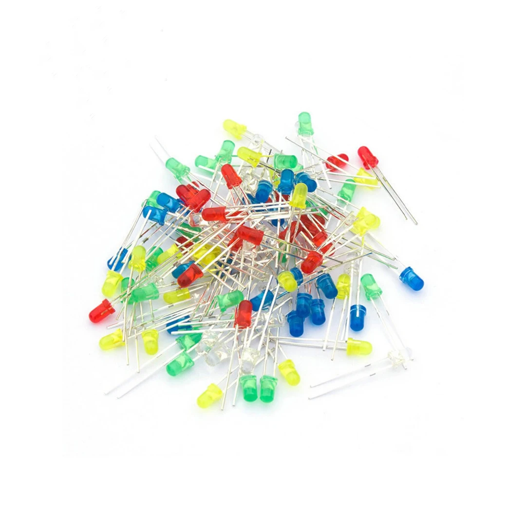 Светодиодный светильник 5 мм/3 мм цветов красный желтый синий зеленый белый 100