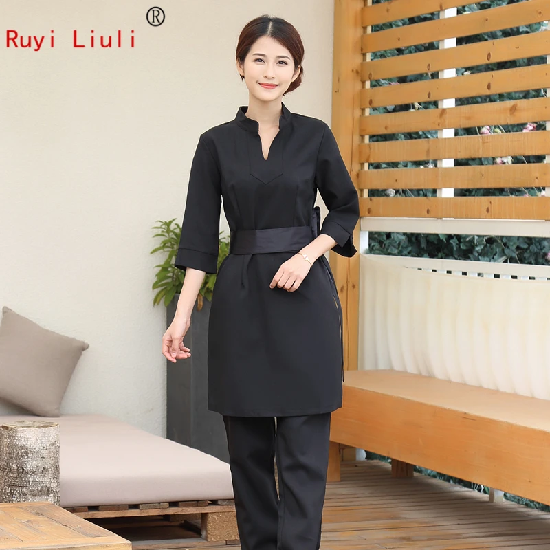 Новая рабочая одежда для спа салона красоты на осень и зиму косметологическая