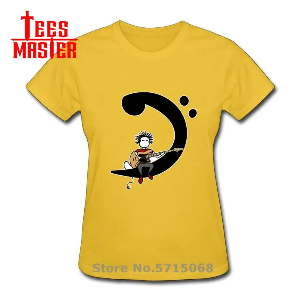 Одежда в стиле хип-хоп электрическая бас-гитара футболка для женщин забавные