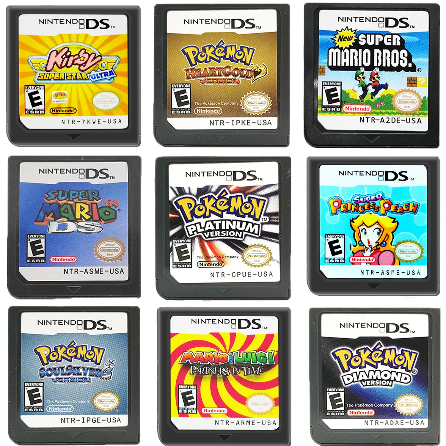 Cartucho de juego de DS de la serie Pokemon, tarjeta de consola con diamante HeartGold Pearl, platino SoulSilver, idioma ingl&eacute;s para DS 3DS 2DS-0
