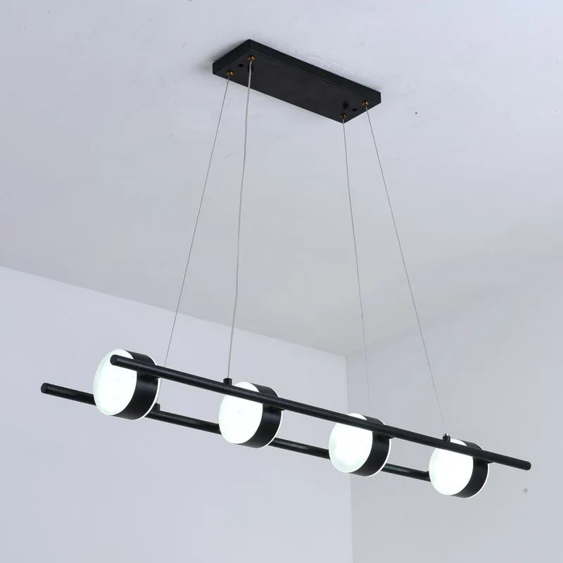 Светодиодная люстра в скандинавском стиле современный светильник с черным